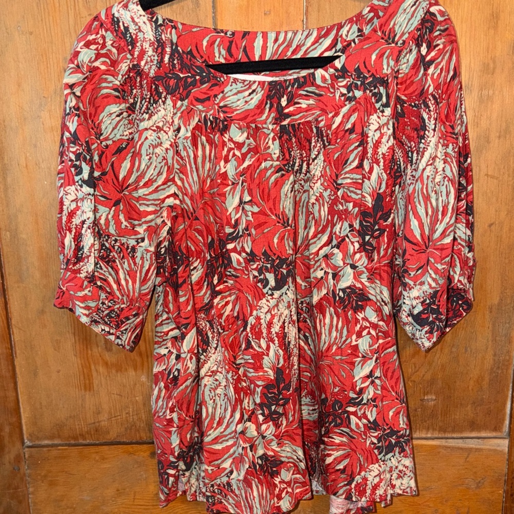 Christopher & Banks Floral Red print Women's Top
